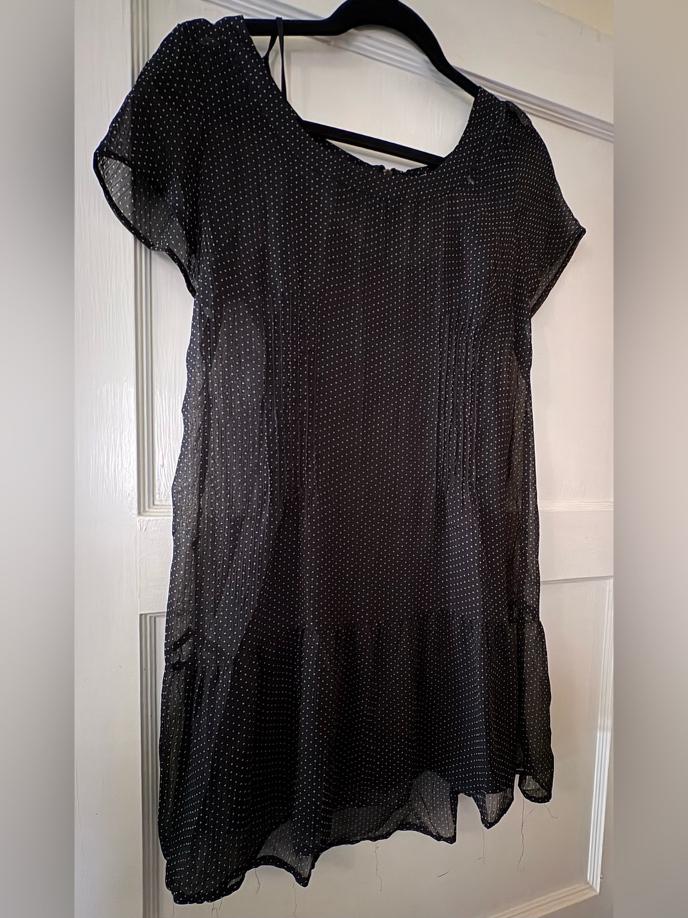 Women’s Black Polka Dot Chiffon Dress
